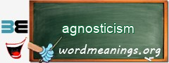 WordMeaning blackboard for agnosticism